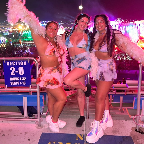 Pink Marble Bikini & Matching Cover Up - Picture 4 of 4